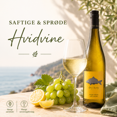 Saftige og spr&oslash;de hvidvine